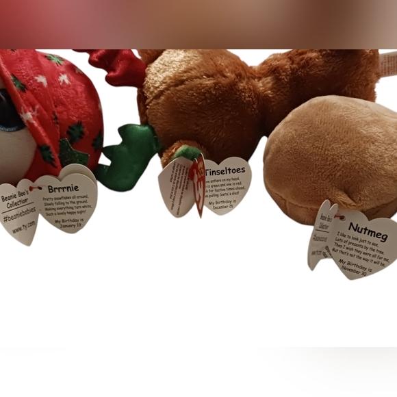 ⛄️🦌🎄NWT 3 CHRISTMAS TY BEANIE BOOS🎄🦌⛄️ - Picture 3 of 3